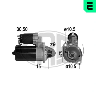Bilde av ERA 220812A Starter 12 1,1 9 MERCEDES BENZ: W124 Stasjonsvogn, Sprinter 3 T Van, Sedan