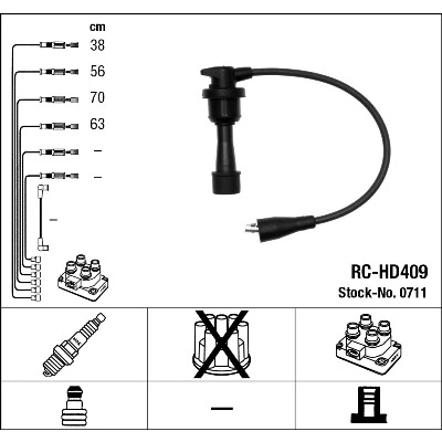 Bilde av NGK 0711 Pluggledninger 4