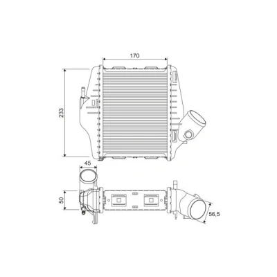 Bilde av VALEO 818543 Ladeluftkjøler Aluminium uten sensor