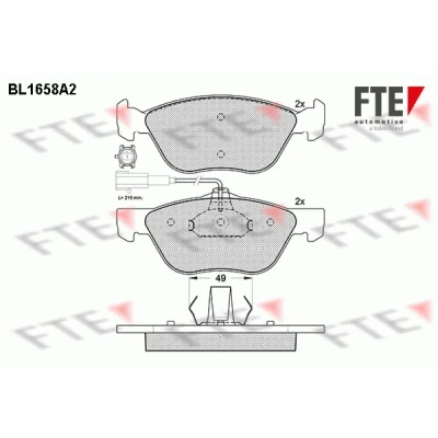 Bilde av Bremseklosser sett FTE BL1658A2