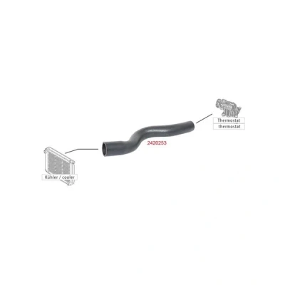 Bilde av METZGER 2420253 Radiatorslange EPDM (etyl propylen dien gummi) PEUGEOT: 207 CC