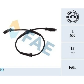 Bilde av Sensor, hjulturtall, Framaksel, renault, 240 540 05 17, 82 00 043 135, 296 570, 346 992, A 17