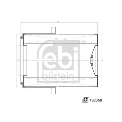 Bilde av FEBI BILSTEIN 182368 Luftfilter 390 154 Filterinnsats