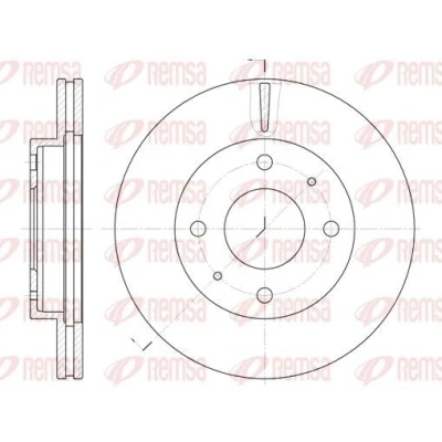 Bilde av REMSA Bremseskive framaksel 257, 257mm 22mm 4 ventilert 6376.10 5171233001,5171233010,BDM619120,DCA637610,230406 Bremseskiver, Skivebremser