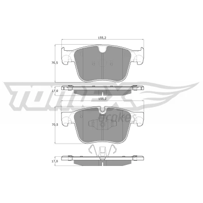 Bilde av Bremseklosser sett TOMEX Brakes TX 17 291