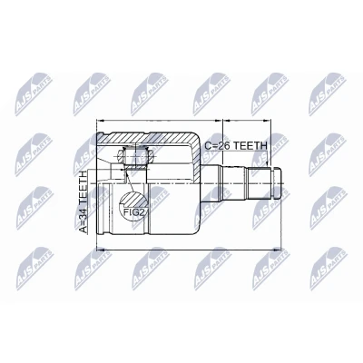 Bilde av Leddsett, drivaksel, Girkassesiden, Framaksel venstre, audi q3, vw cc b7, passat b6, b6 variant, tiguan, tiguan van