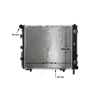Bilde av MAHLE ORIGINAL CR 256 000S Radiator for kjøretøy uten luftkondisjonering 410 368 42 Kjøleribber loddet MERCEDES BENZ: W124 Sedan, Stasjonsvogn