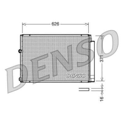 Bilde av DENSO DCN50018 Kondensator med tørker 626x371x16 R 134a 626