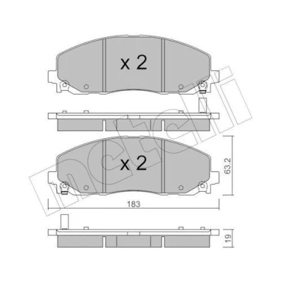 Bilde av Bremseklosser sett METELLI 22 0946 0