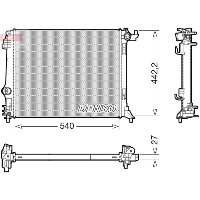 Bilde av DENSO DRM23115 Radiator 540 452 27