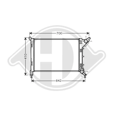 Bilde av DIEDERICHS DCM1580 Radiator 540 357 22 Climate MINI: Hatchback