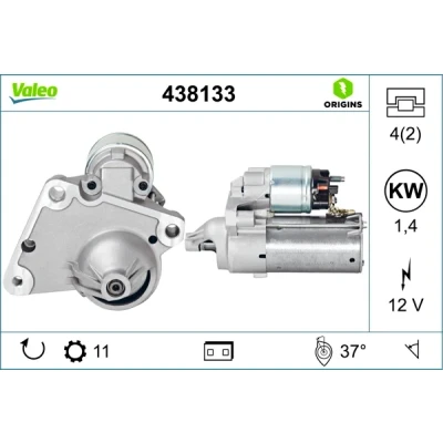 Bilde av VALEO NEW ORIGINAL PART 438133 Starter 12 1,4 11 PEUGEOT: Partner I Van, II Tepee, Expert CITROËN: C4 Picasso 2, C3 Hatchback