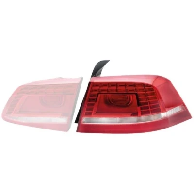 Bilde av HELLA 2SK 010 746 031 Baklykter venstre ytre del LED, PY21W, W21W 12 Rød, hvit med lyspære pæreholder VOLKSWAGEN: Passat B7 Alltrack