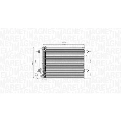 Bilde av MAGNETI MARELLI 350203919000 Kondensator med tørker 590x438x16 438 590 16 VOLKSWAGEN: Passat B7 Variant, B6 Variant