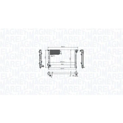 Bilde av MAGNETI MARELLI 350213212700 Radiator 575 398 34 Kjøleribber satt sammen mekanisk MINI: Hatchback