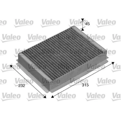 Bilde av VALEO CLIMFILTER PROTECT 715505 Kupéfilter Karbonfilter 250 184 42