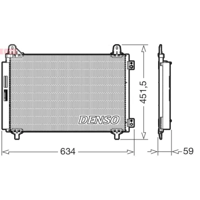 Bilde av DENSO DCN21034 Kondensator R 134a