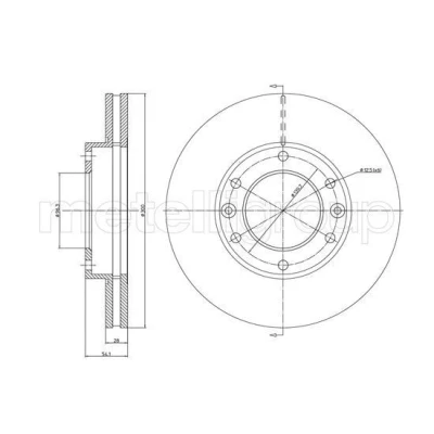 Bilde av METELLI Bremseskive 300,0mm 28,0mm 6 ventilert 23 1174C Bremseskiver, Skivebremser