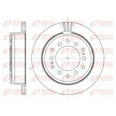 Bilde av REMSA 6956.10 Bremseskiver bakaksel 312, 312 18 6 ventilert TOYOTA: Land Cruiser Prado 120, 150, 90