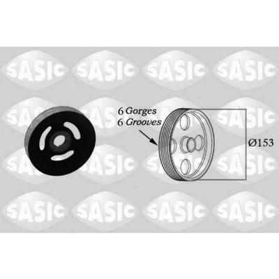 Bilde av SASIC 2150004 Remskive Veivaksel 153 PEUGEOT: 2008 Stasjonsvogn, 307 Hatchback, 207 MINI: Hatchback