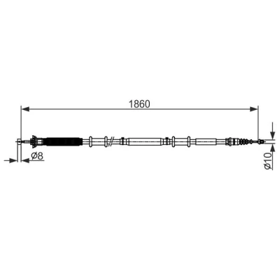 Bilde av BOSCH 1 987 482 579 Bremsekabel 1860