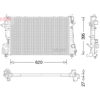 Bilde av DENSO DRM15009 Radiator 620 395 27