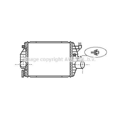 Bilde av PRASCO MS2061 Radiator Aluminium 575 368 32 Kjøleribber loddet MERCEDES BENZ: 190