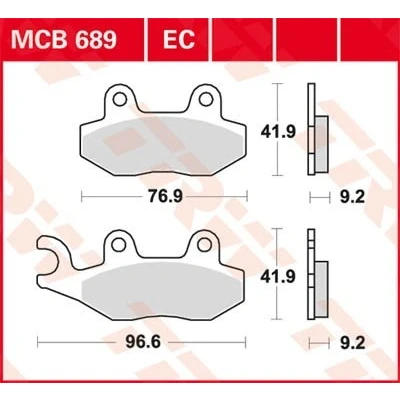 Bilde av TRW Organic Allround MCB689 Bremseklosser