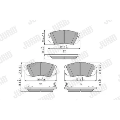 Bilde av JURID 573269J Bremseklosser med akustisk slitasjevarsel uten tilbehør OPEL: Insignia A Sports Tourer, Hatchback, Sedan