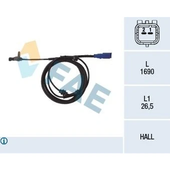 Bilde av Sensor, hjulturtall, Bakaksel, citroën c5 i, ii, break 4545 A5, 4545.A5