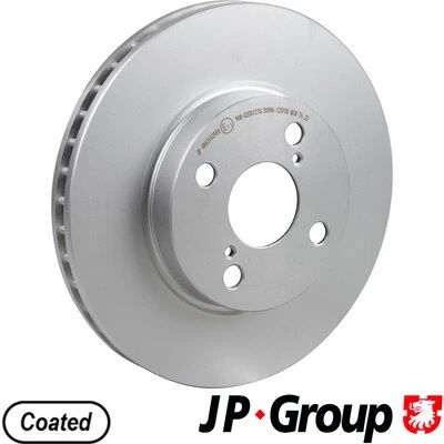 Bilde av JP GROUP 4863102900 Bremseskiver framaksel 255 25 4 ventilert belagt TOYOTA: Corolla IX Hatchback, Station Wagon, X Sedan