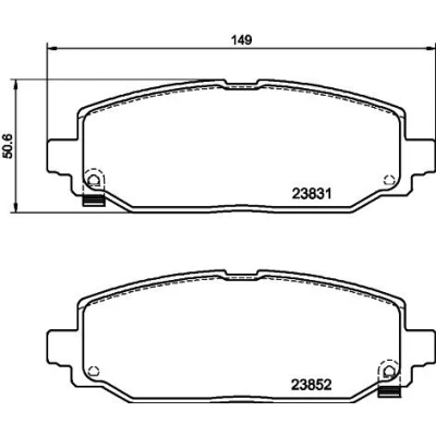 Bilde av HELLA 8DB 355 040 021 Bremseklosser med akustisk slitasjevarsel tilbehør JEEP: Wrangler IV