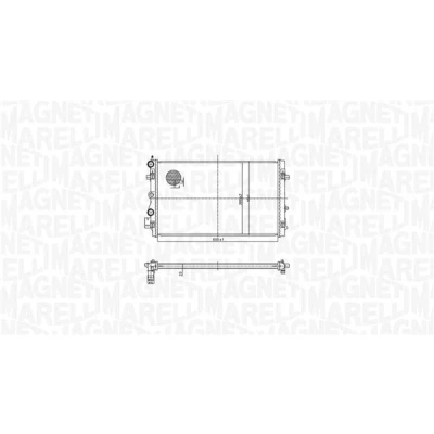 Bilde av MAGNETI MARELLI 350213167900 Radiator 655 388 23 Kjøleribber satt sammen mekanisk SKODA: Fabia 2