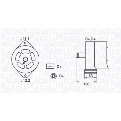 Bilde av MAGNETI MARELLI 063320025010 Dynamo 28V 30A