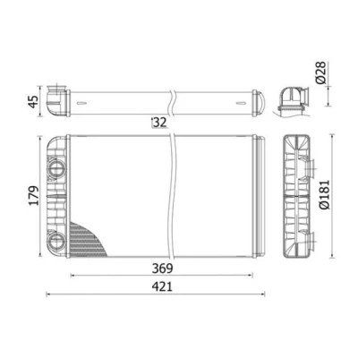 Bilde av MAHLE ORIGINAL AH 312 000S Varmeveksler