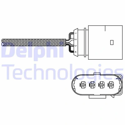 Bilde av DELPHI ES20286 12B1 Lambdasonde planarsonde, oppvarmet VOLKSWAGEN: Polo IV Hatchback, III Hatchback