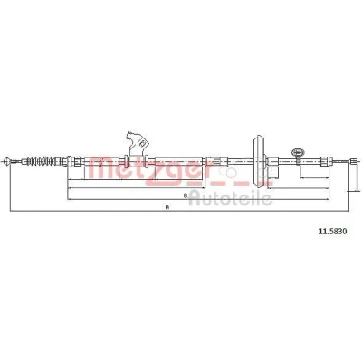 Bilde av METZGER 11.5830 Bremsekabel 1814/1687 COFLE OPEL: Astra J Sports Tourer, Sedan