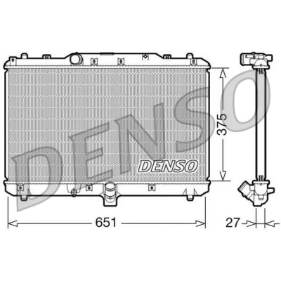 Bilde av DENSO DRM47022 Radiator Aluminium 375 651 27 SUZUKI: SX4 I Hatchback
