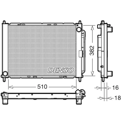Bilde av DENSO DRM23104 Radiatorpakke med tørker 3188
