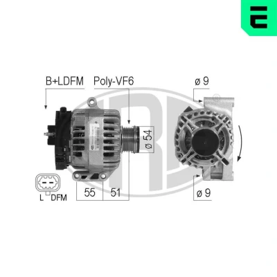 Bilde av ERA 210734A Dynamo 14V 70A OPEL: Corsa D Hatchback, Meriva B