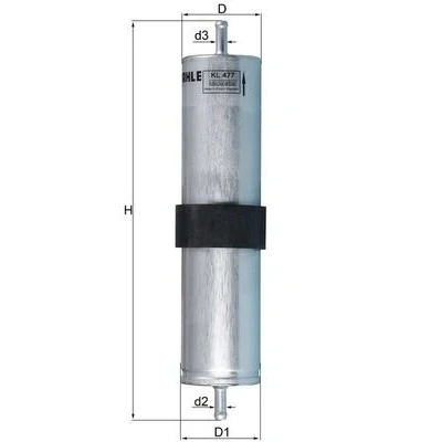 Bilde av MAHLE ORIGINAL KL 477 Drivstoffilter ledningsfilter 8 8,0 MINI: Hatchback