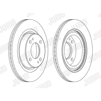 Bilde av JURID 563121JC Bremseskiver 251 17 4 100 ventilert belagt uten tilbehør MITSUBISHI: Mirage / Space Star Hatchback