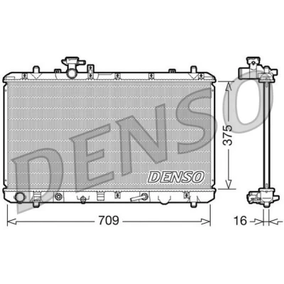 Bilde av DENSO DRM47024 Radiator Aluminium 375mm 709mm 16mm