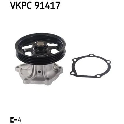Bilde av SKF VKPC 91417 Vannpumpe med tetning Metall for vifteremdrift TOYOTA: Corolla VIII Liftback, Sedan, Stasjonsvogn