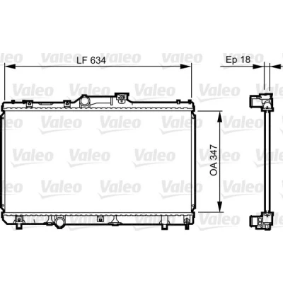 Bilde av VALEO 731441 Radiator Aluminium 347 634 18 Kjøleribber loddet TOYOTA: Celica VI Coupé, Corolla VII Compact, Sedan