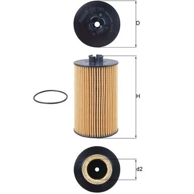 Bilde av MAHLE ORIGINAL OX 161D Oljefilter Filterinnsats MERCEDES BENZ: ATEGO, ATEGO 2