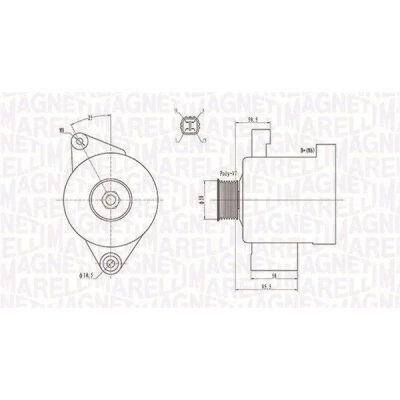 Bilde av MAGNETI MARELLI 063731796010 Dynamo 12V 80A TOYOTA: HIACE 4 Kasten, Land Cruiser Prado 120, HILUX 6 Pick up
