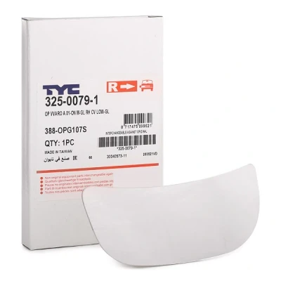 Bilde av TYC 325 0079 1 Speilglass uten holder høyre nedre del OPEL: Vivaro A Combi, RENAULT: TRAFIC 2 Bus