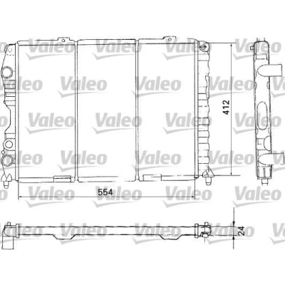 Bilde av VALEO 731283 Radiator Aluminium 415 555 uten kjølemiddelregulator Kjøleribber satt sammen mekanisk