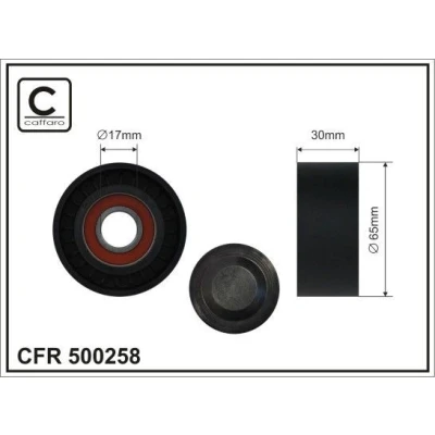 Bilde av Strammerull, kilerem med ribber, fiat,mercedes benz,nissan,opel,renault, 11 75 053 37R, 070 34R, 117 505 33 7R, 117505337R, 117507